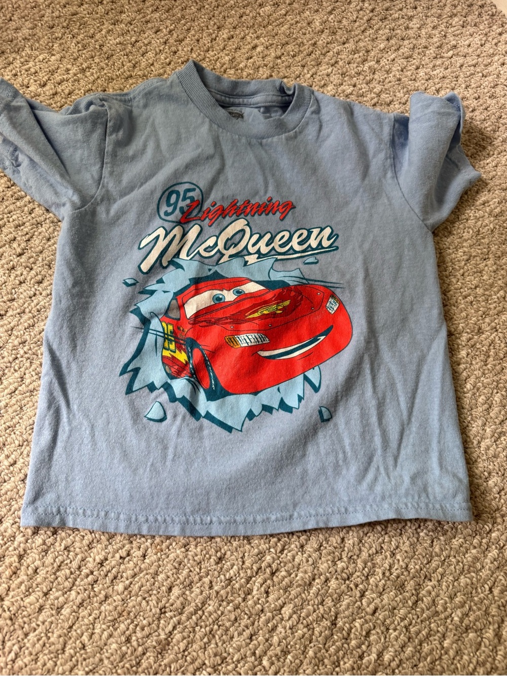 Lightning McQueen Kids T-Shirt - Light Blue 5T